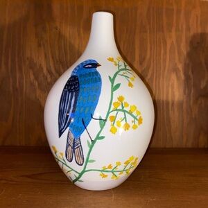 9” blue bird bottle vase creative co-op